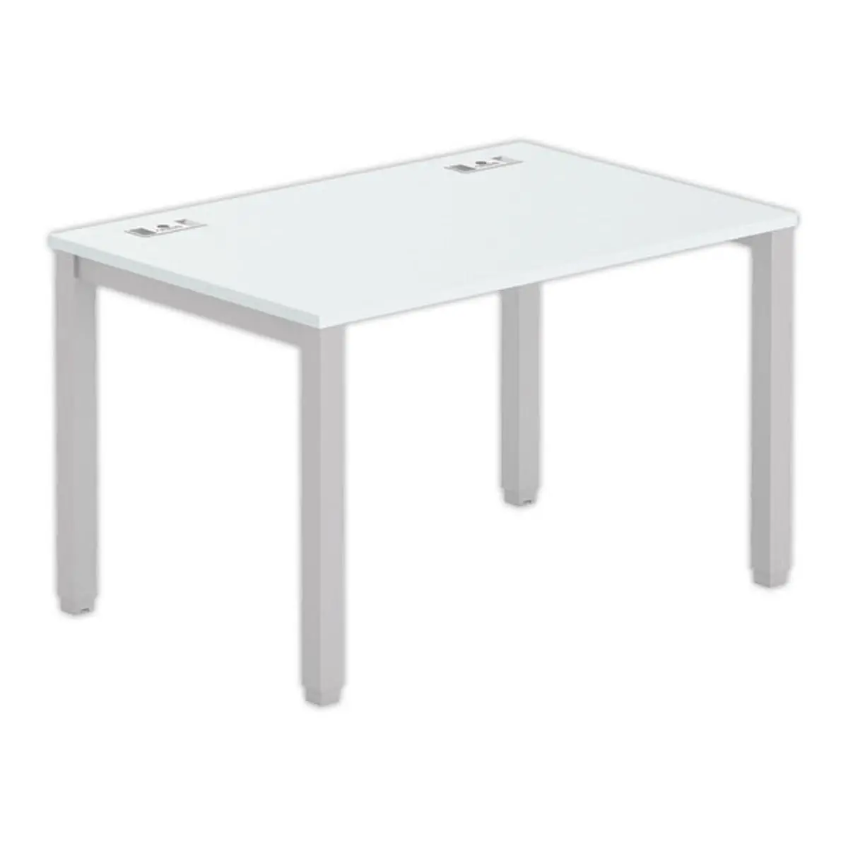 Bureau BRUXELLES 120 x 80 gris - pieds aluminium photo du produit