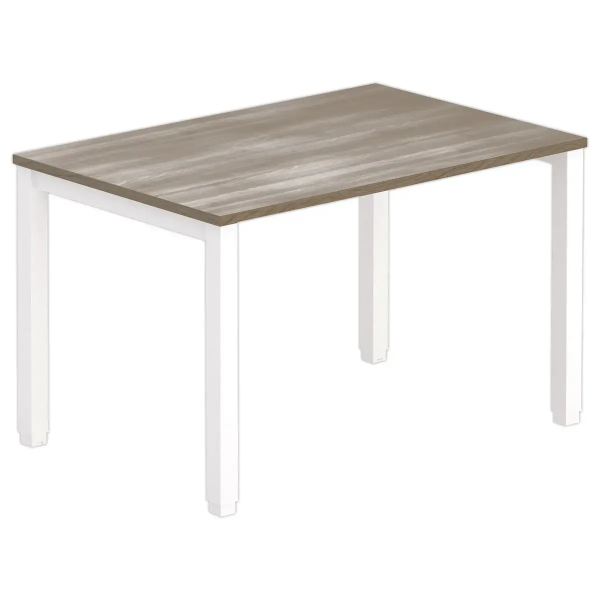 Bureau BRUXELLES 120 x 80 noyer - pieds blancs photo du produit