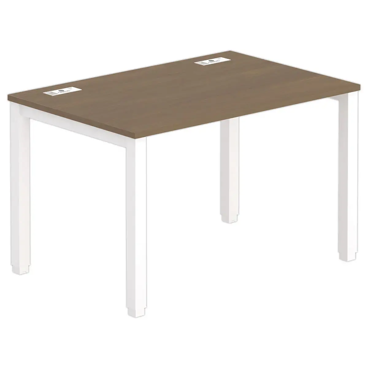 Bureau BRUXELLES 120 x 80 noyer - pieds blancs photo du produit