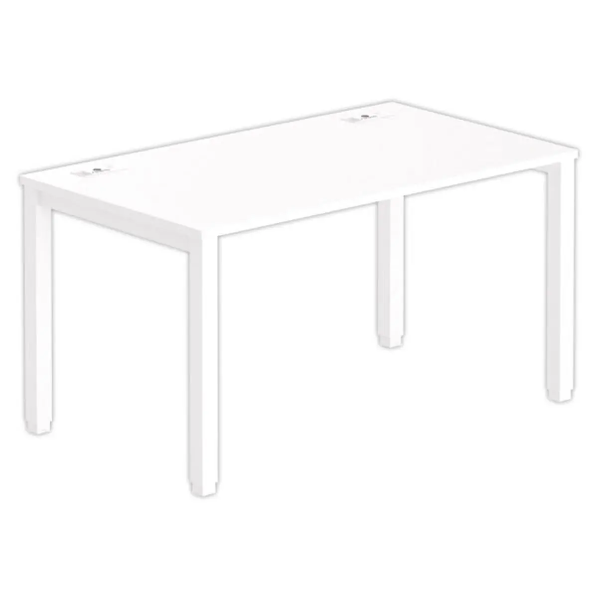Bureau BRUXELLES 140 x 80 blanc - pieds blancs photo du produit