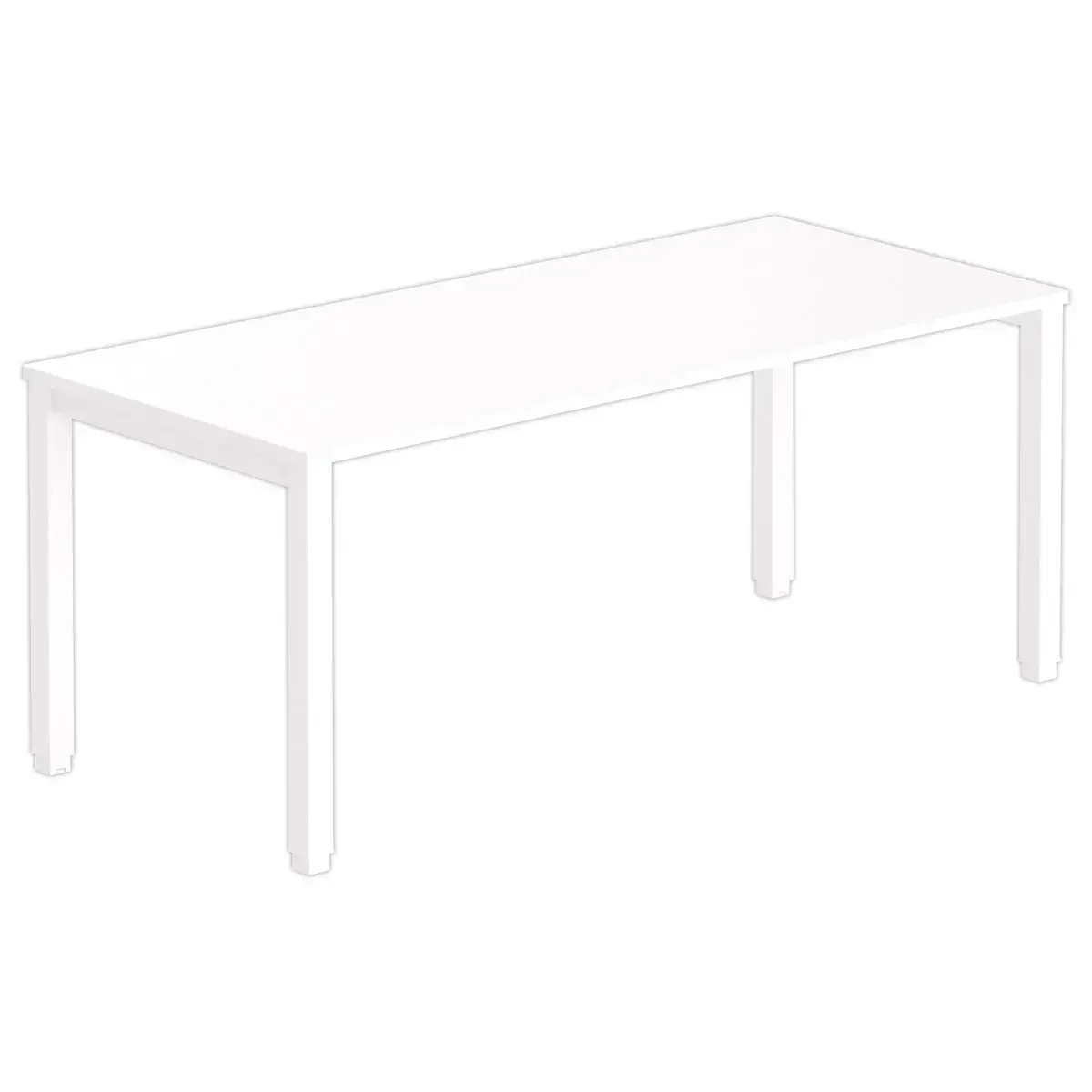 Bureau BRUXELLES 180 x 80 blanc - pieds blancs photo du produit