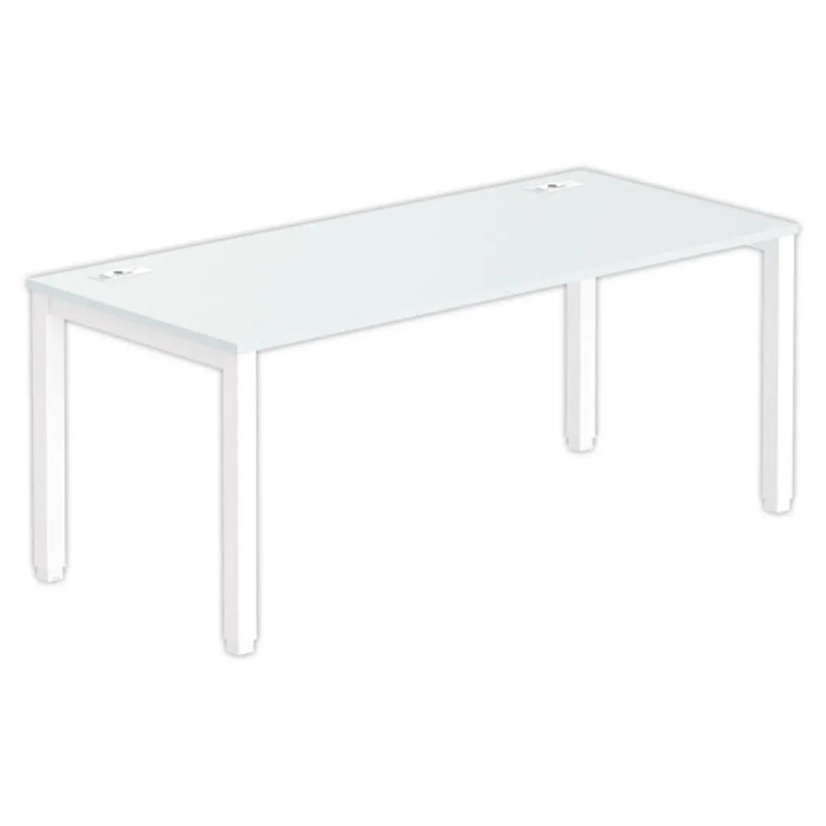 Bureau BRUXELLES 180 x 80 gris - piedsblancs photo du produit