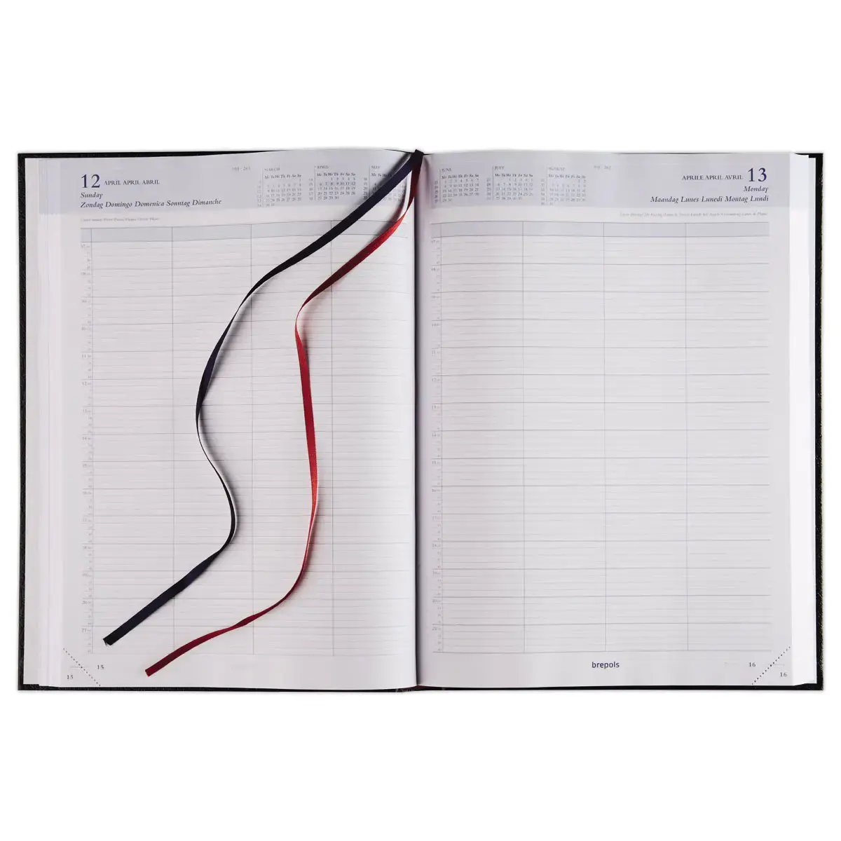 Agenda journalier noir Bremax 1 - 21 x 29 cm - BREPOLS photo du produit