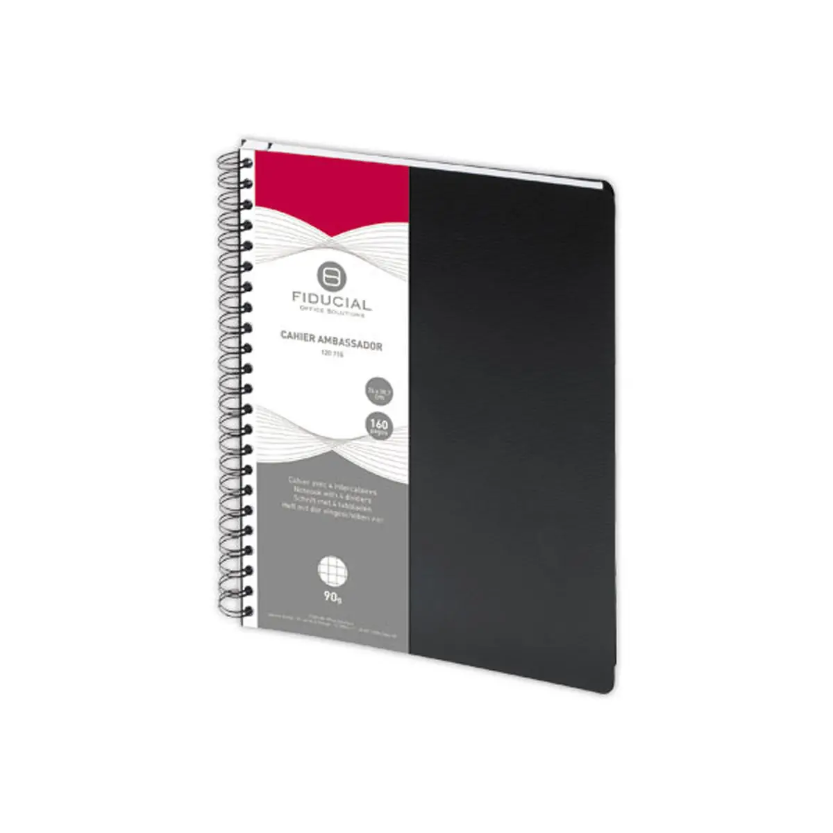 Cahier spirale A4+ Ambassador - 5x5 - Fiducial photo du produit