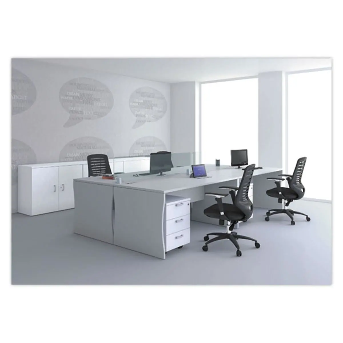 Bureau BUDAPEST 140 x 80 gris photo du produit
