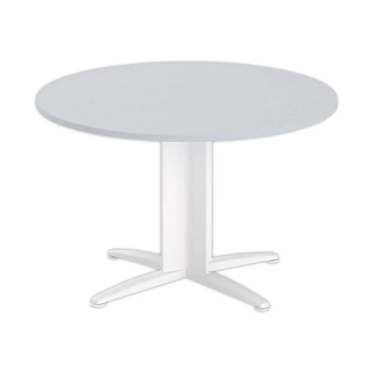 Table réunion ronde diam. 116cm gris/blanc photo du produit