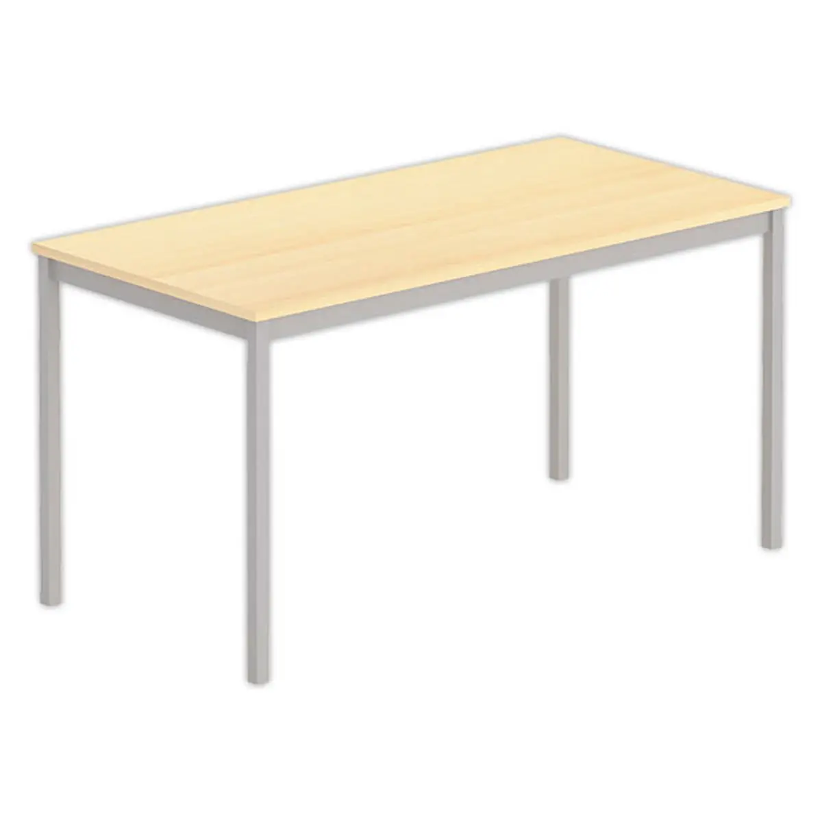 Table polyvalente rectangulaire - 140 x 70 cm - Hêtre et aluminium photo du produit