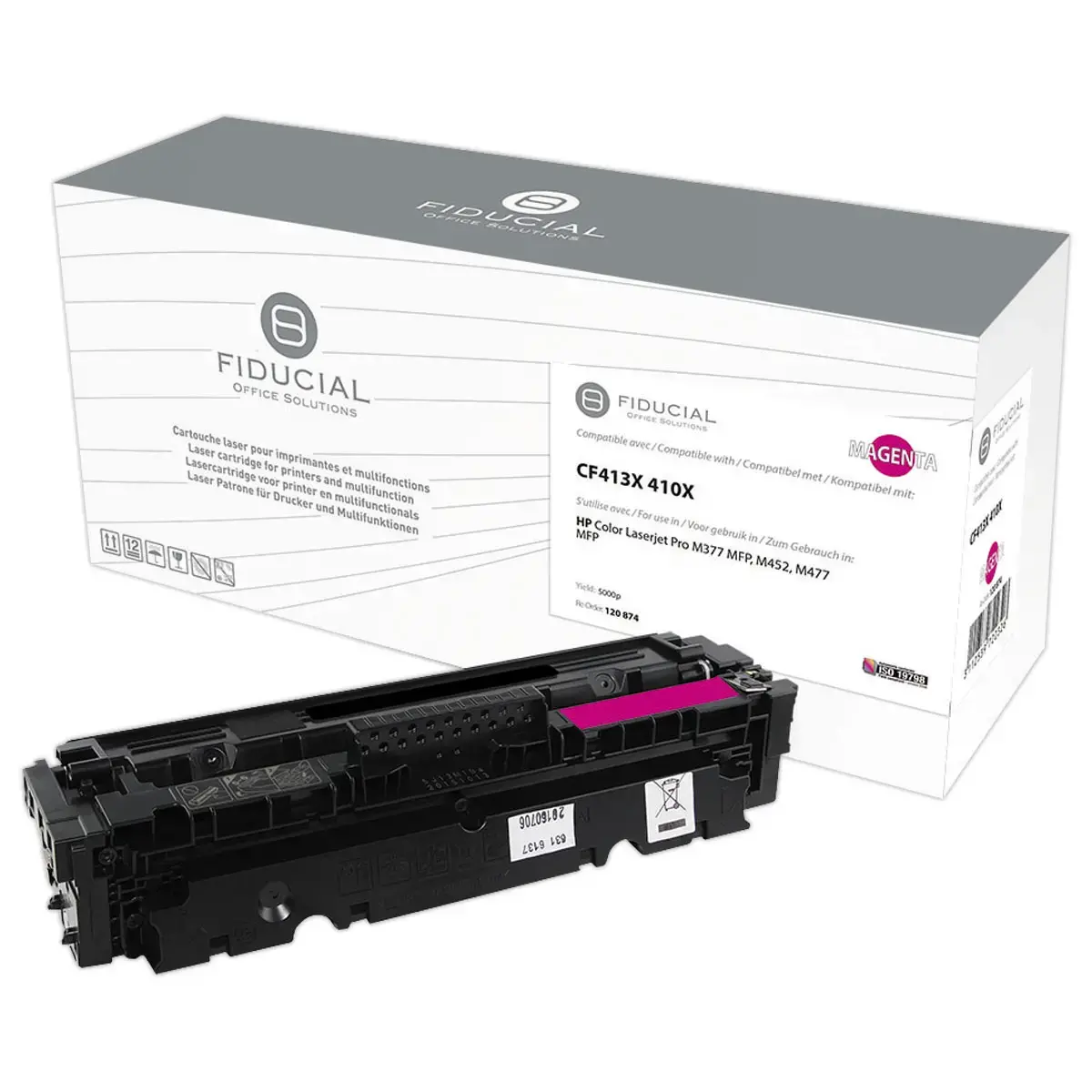 Toner remanufactur&eacute; &eacute;q. HP CF413X - Haute capacit&eacute; - Magenta photo du produit