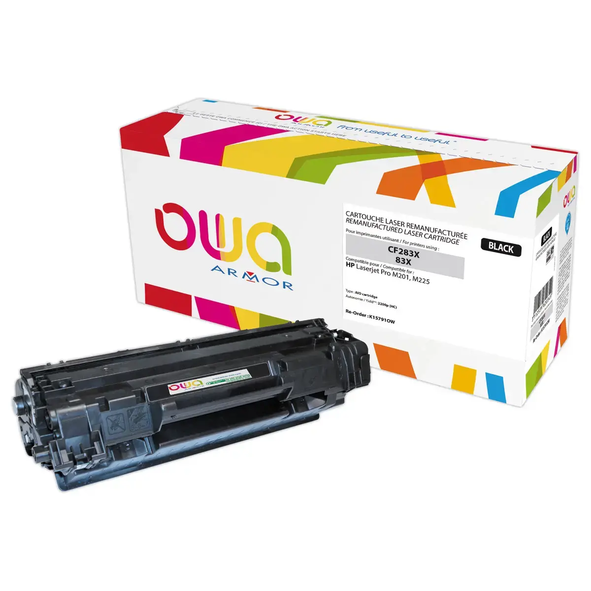 Toner &eacute;q. HP CF283X, Canon 737 HC - Haute capacit&eacute; - Noir - OWA photo du produit