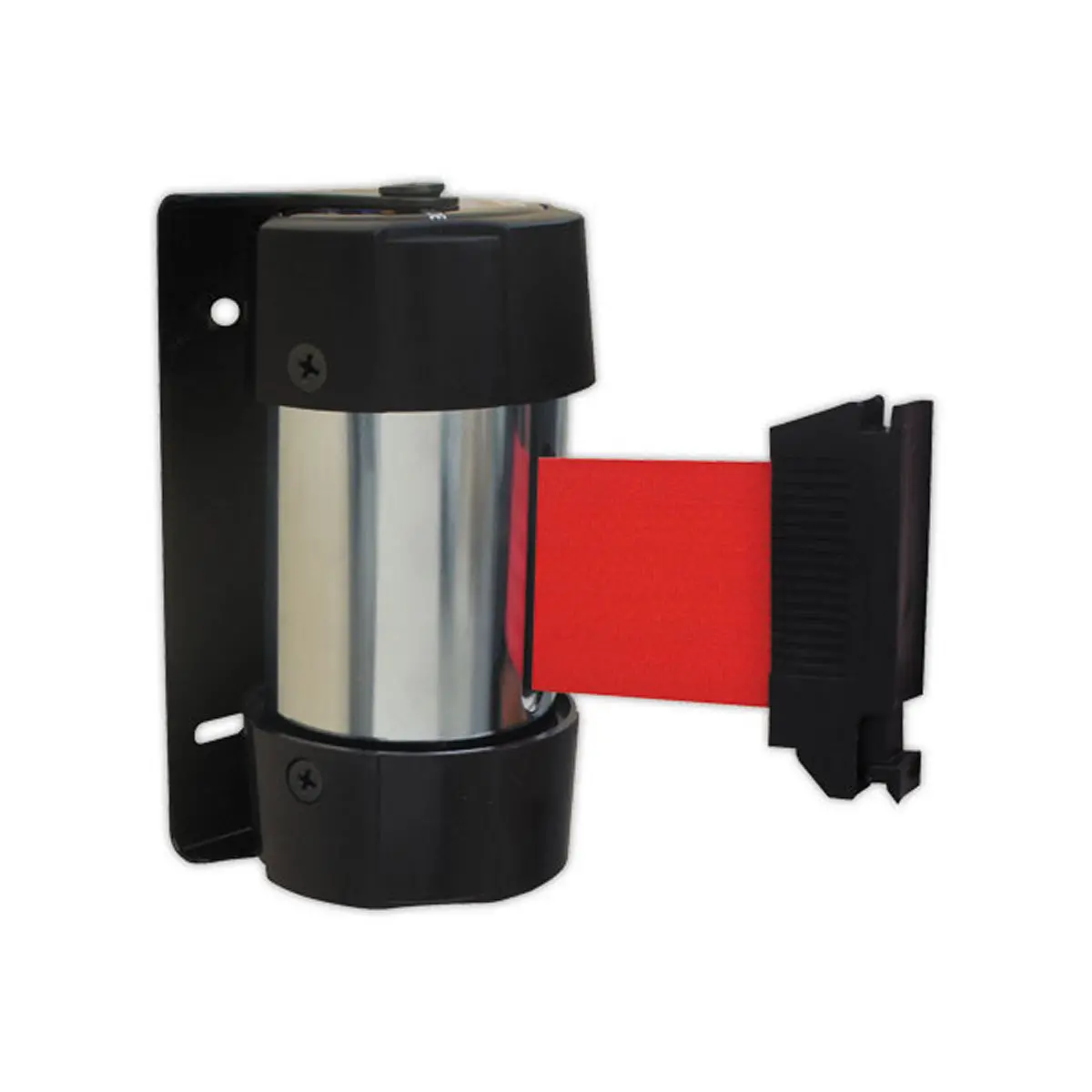 Enrouleur &agrave; fixation murale &agrave; sangle rouge 2m - Viso photo du produit