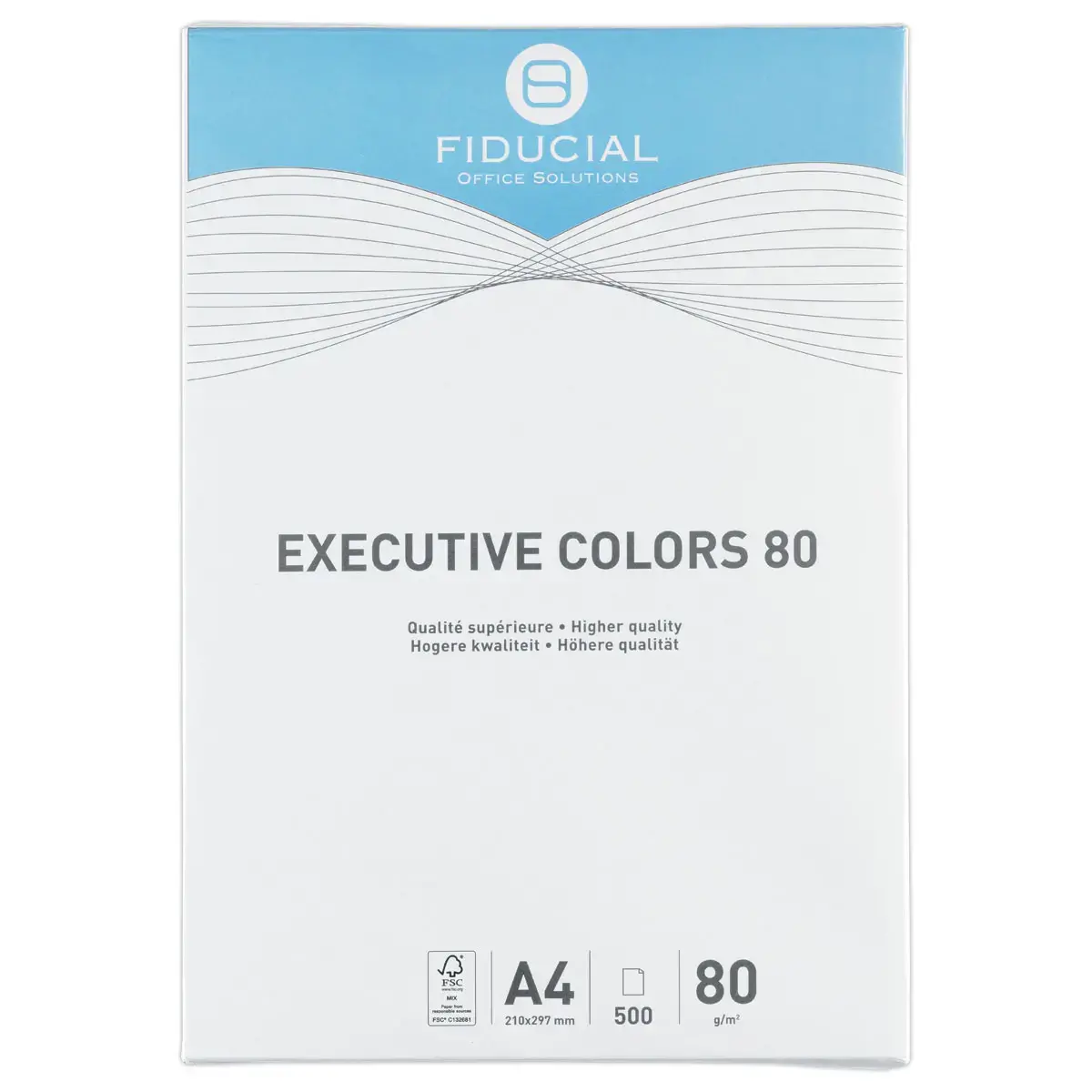 Ramette de 500 feuilles papier couleurs vives A4 Executive Colors - Bleu - FIDUCIAL photo du produit