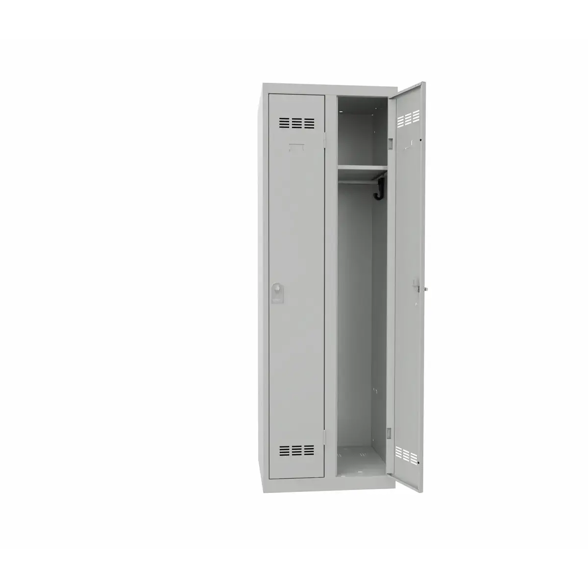 Vestiaire industrie propre 2 colonnes H.180 x L.60 cm Gris. photo du produit