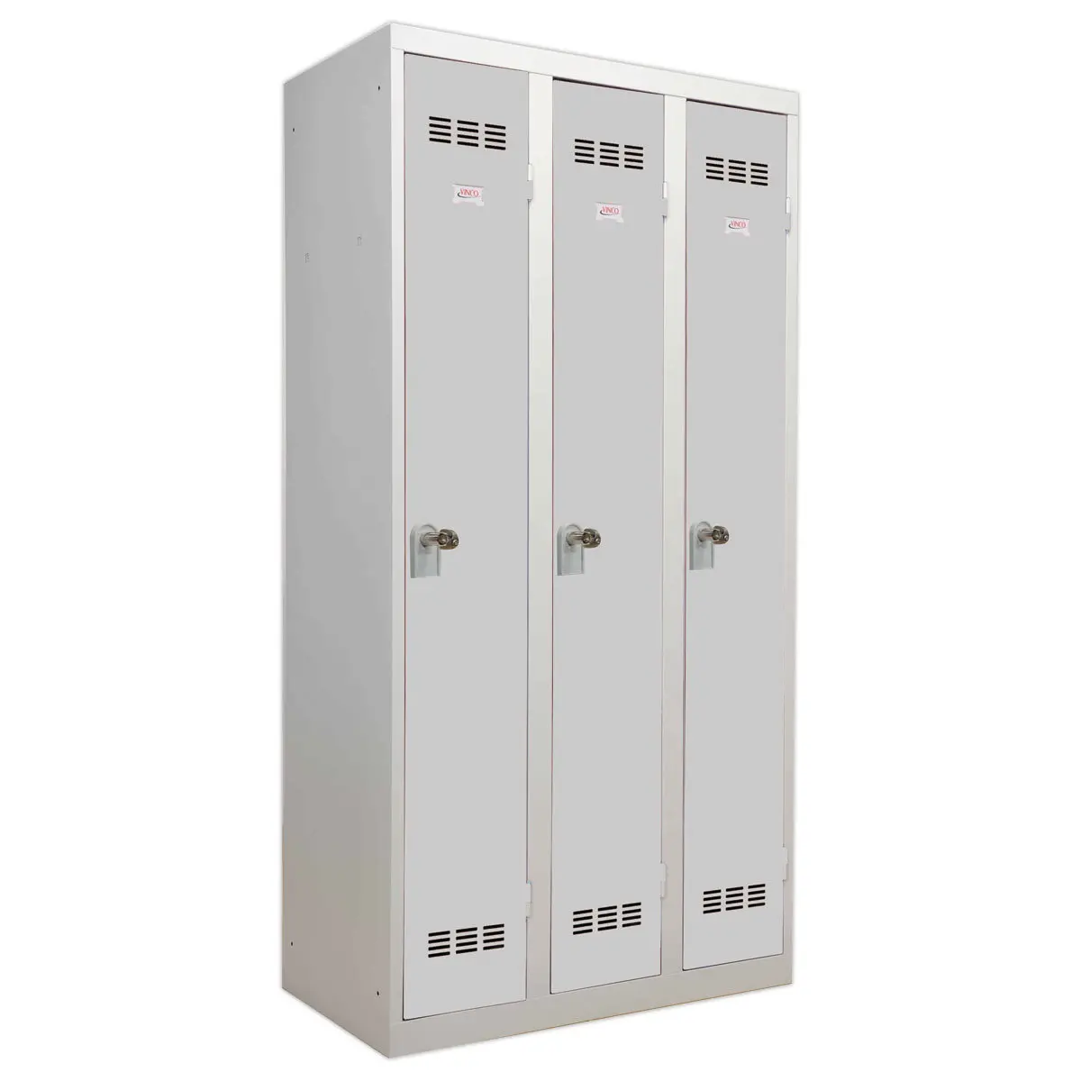 Vestiaire industrie propre 3 colonnes H.180 x L.90 cm Gris. photo du produit