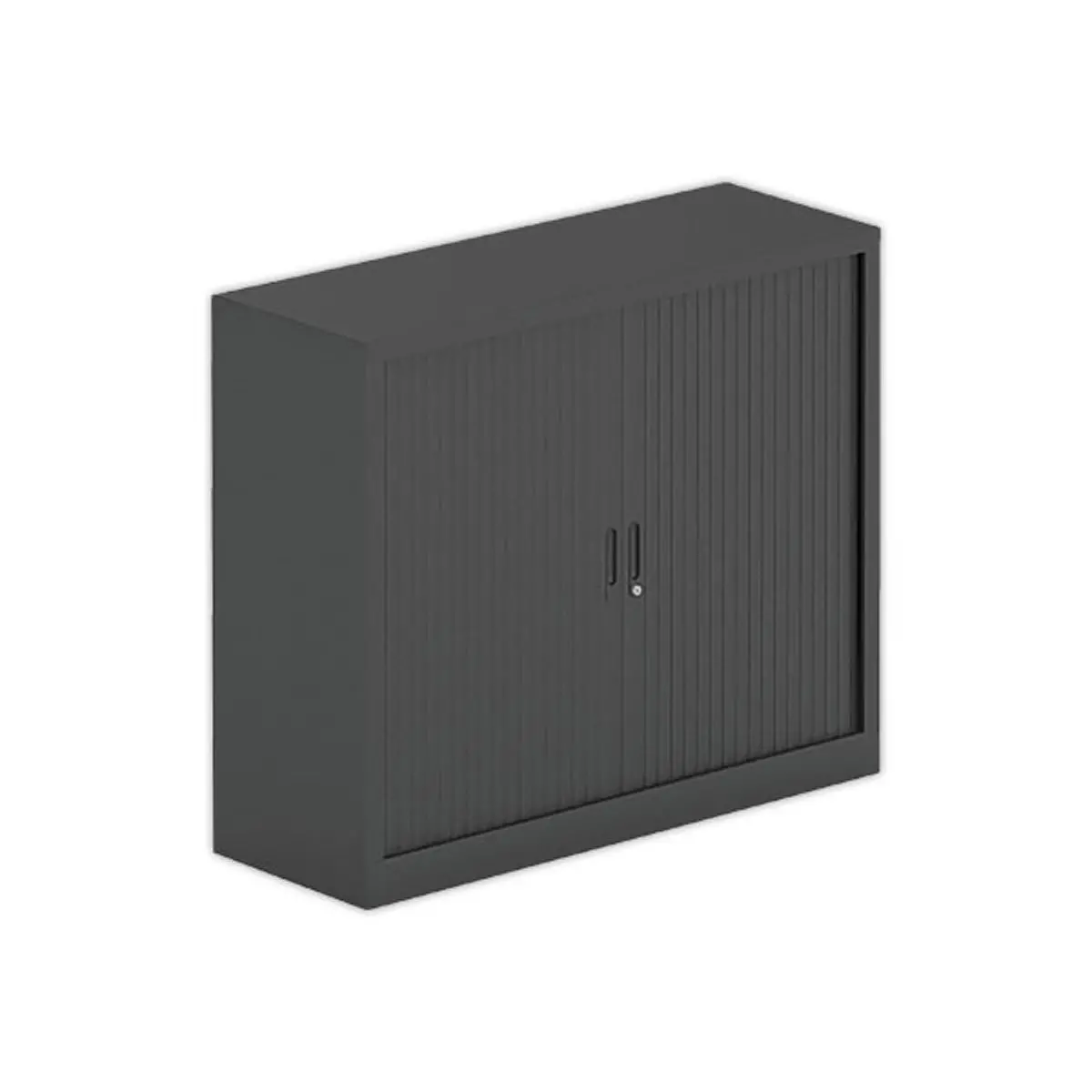 Armoire basse à rideaux 100x120 cm - anthracite photo du produit