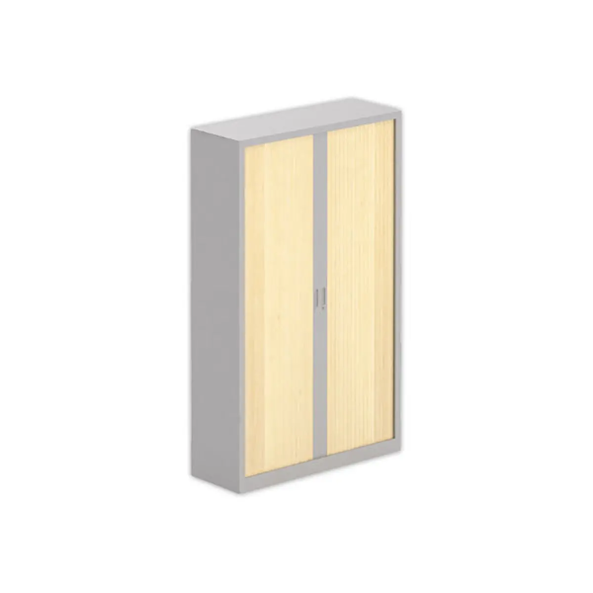 Armoire haute à rideaux 198x120 cm - alu/hêtre photo du produit