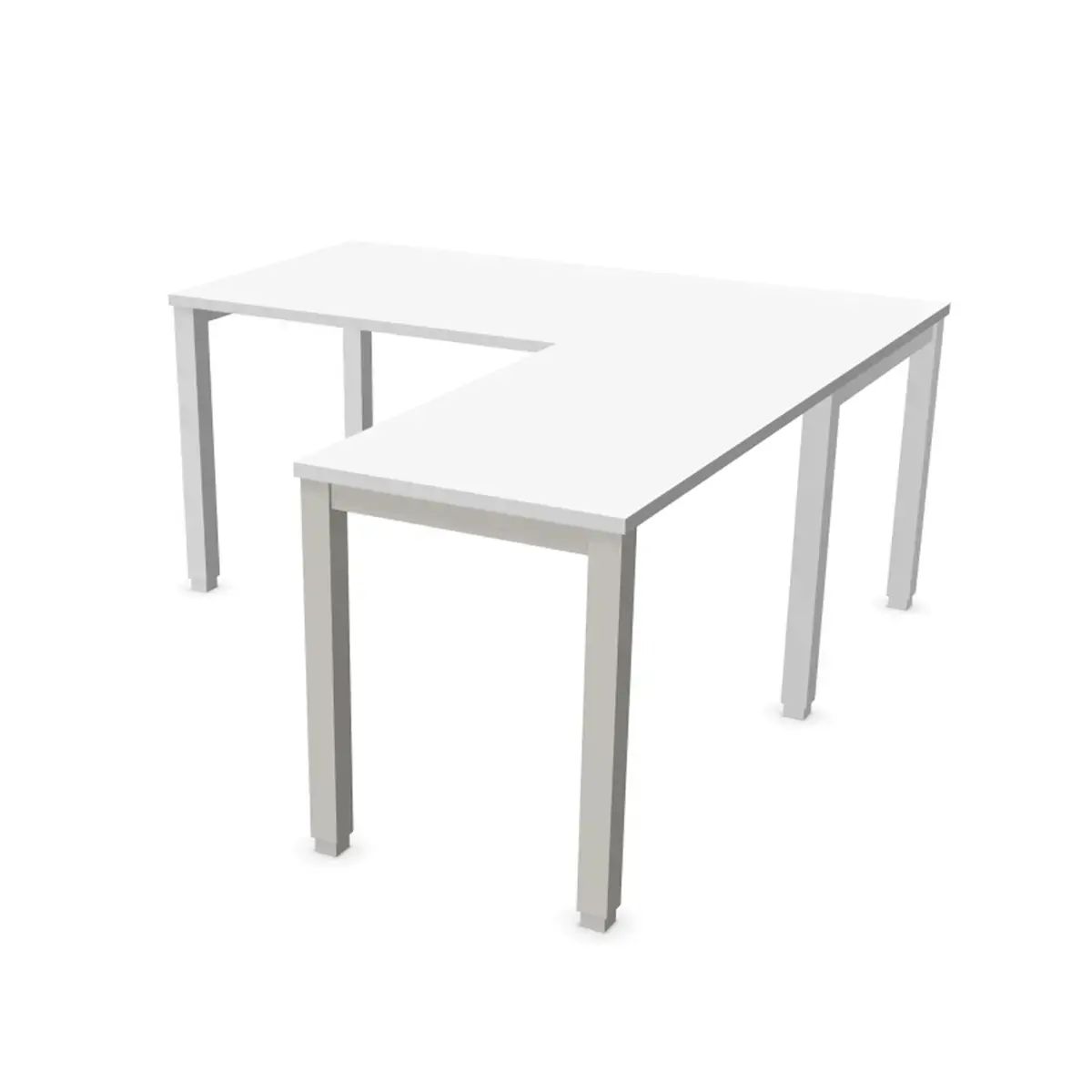 Retour BRUXELLES 98 x 60 plateau blanc-pieds alu photo du produit