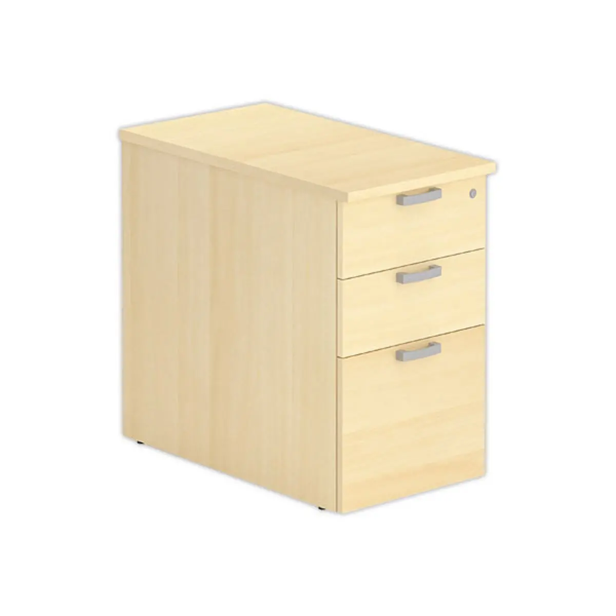 Caisson de bureau - 3 tiroirs - Hêtre - Profondeur 80 cm photo du produit