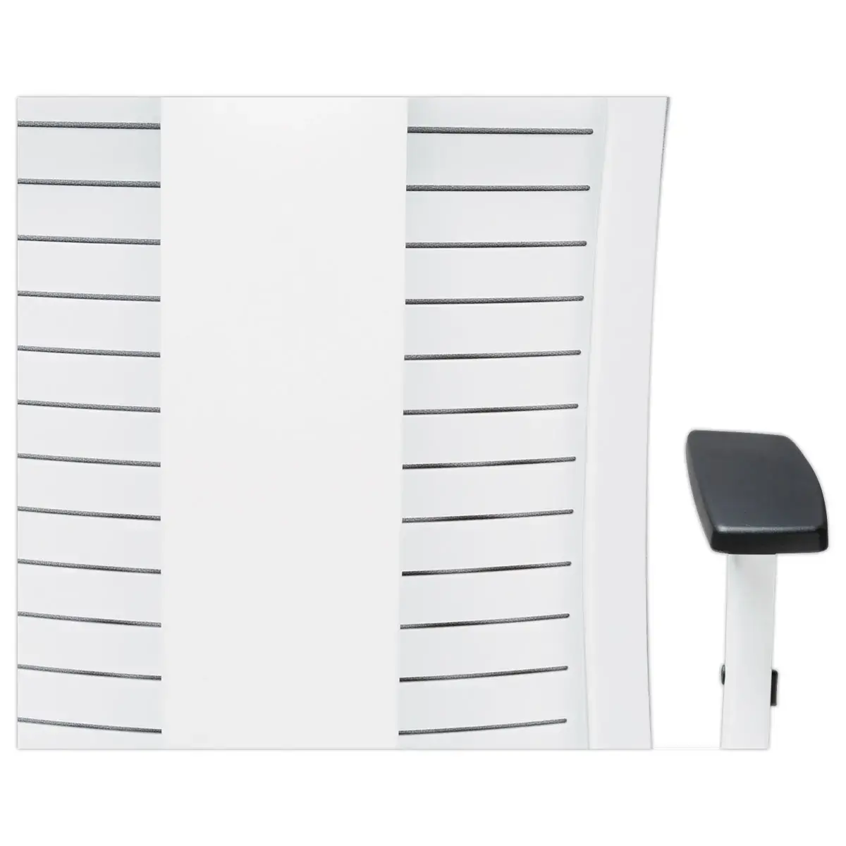 Siège de bureau synchrone NAVIGO - Noir & blanc - Accotoirs 2D montés photo du produit
