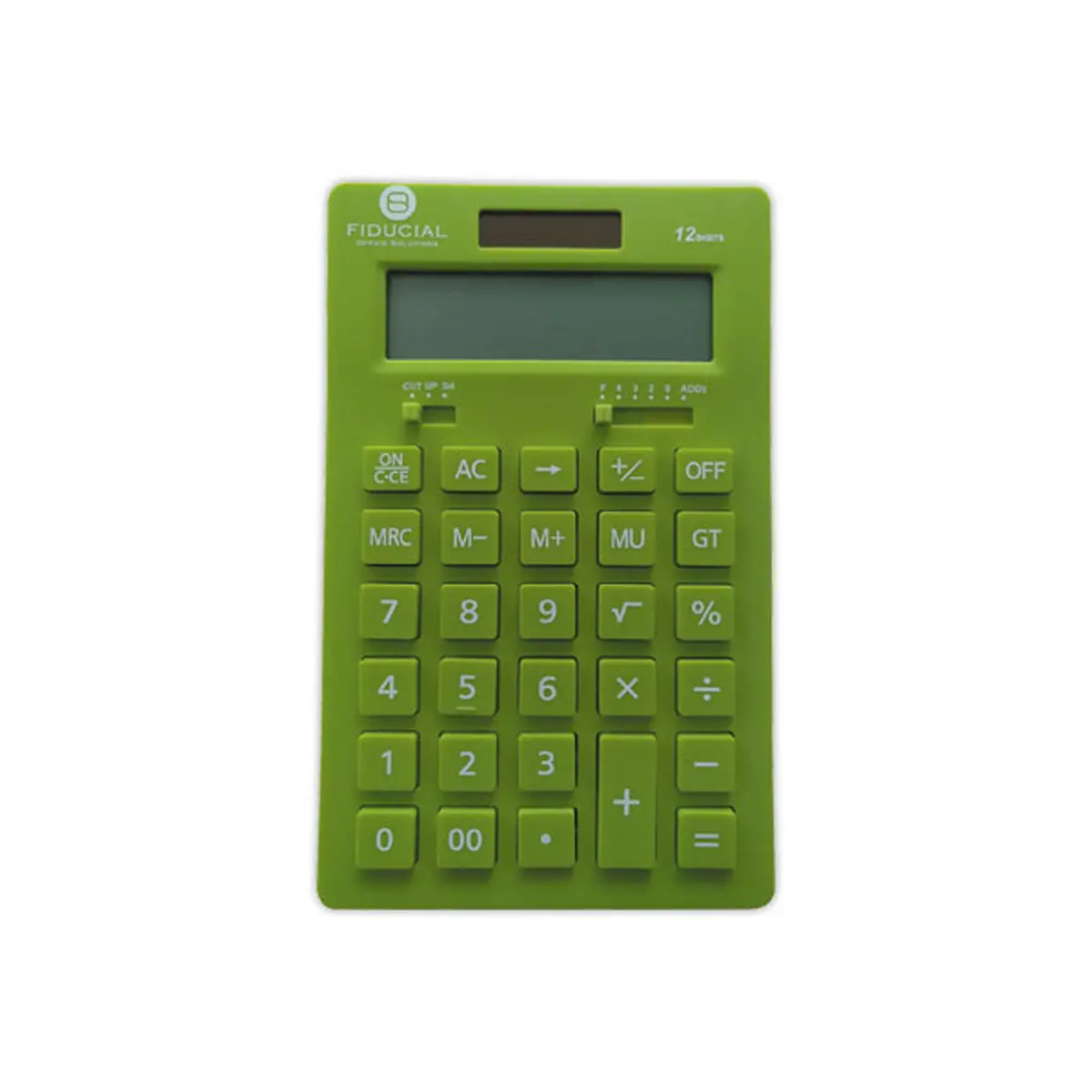 Calculatrice verte colorée M12 - Fiducial photo du produit