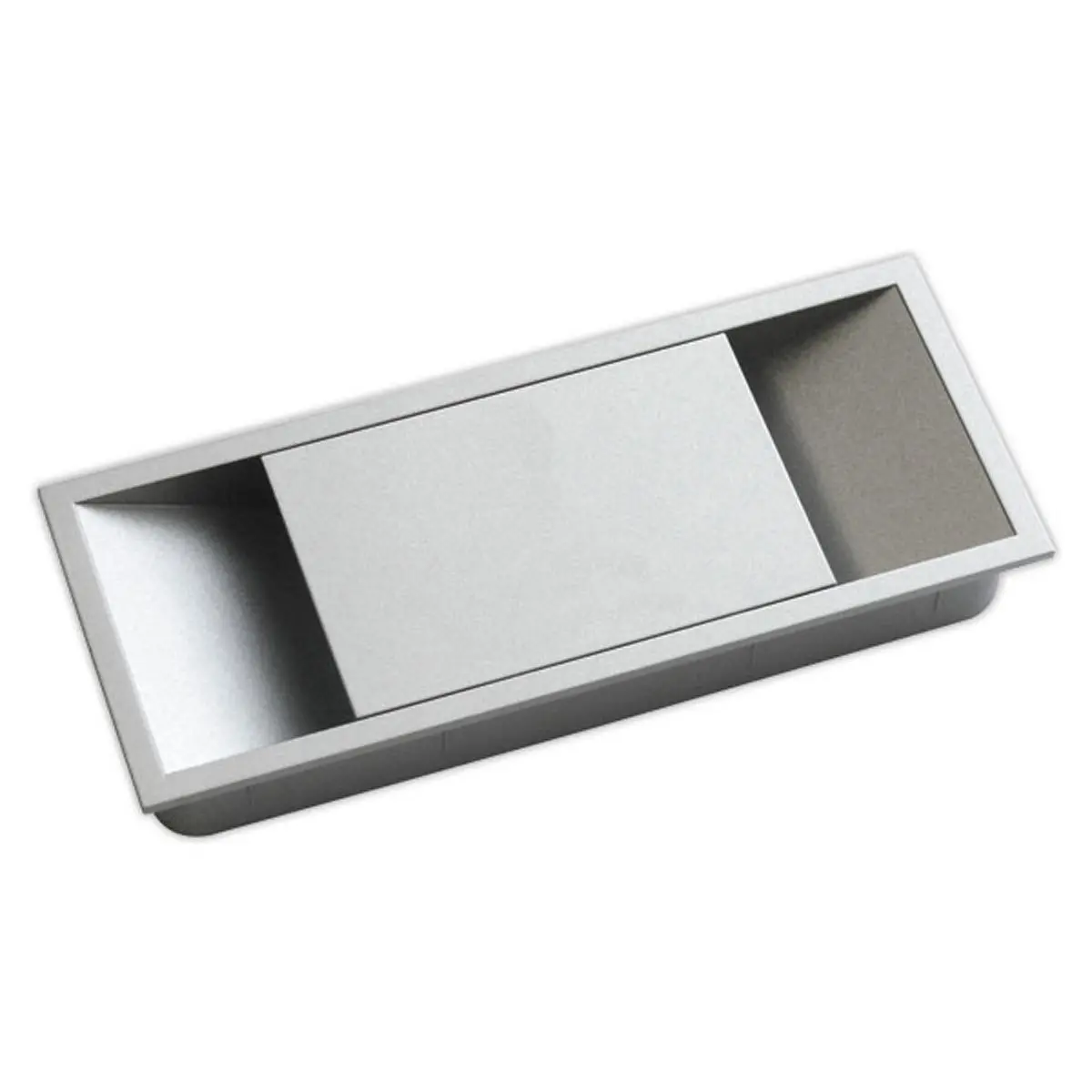 Passe-câbles rectangulaire gris. Obturateur photo du produit