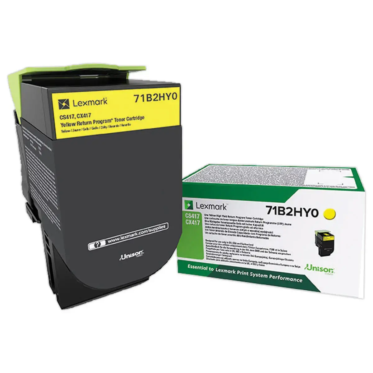 Toner Lexmark 712 jaune 71B2HY0 photo du produit