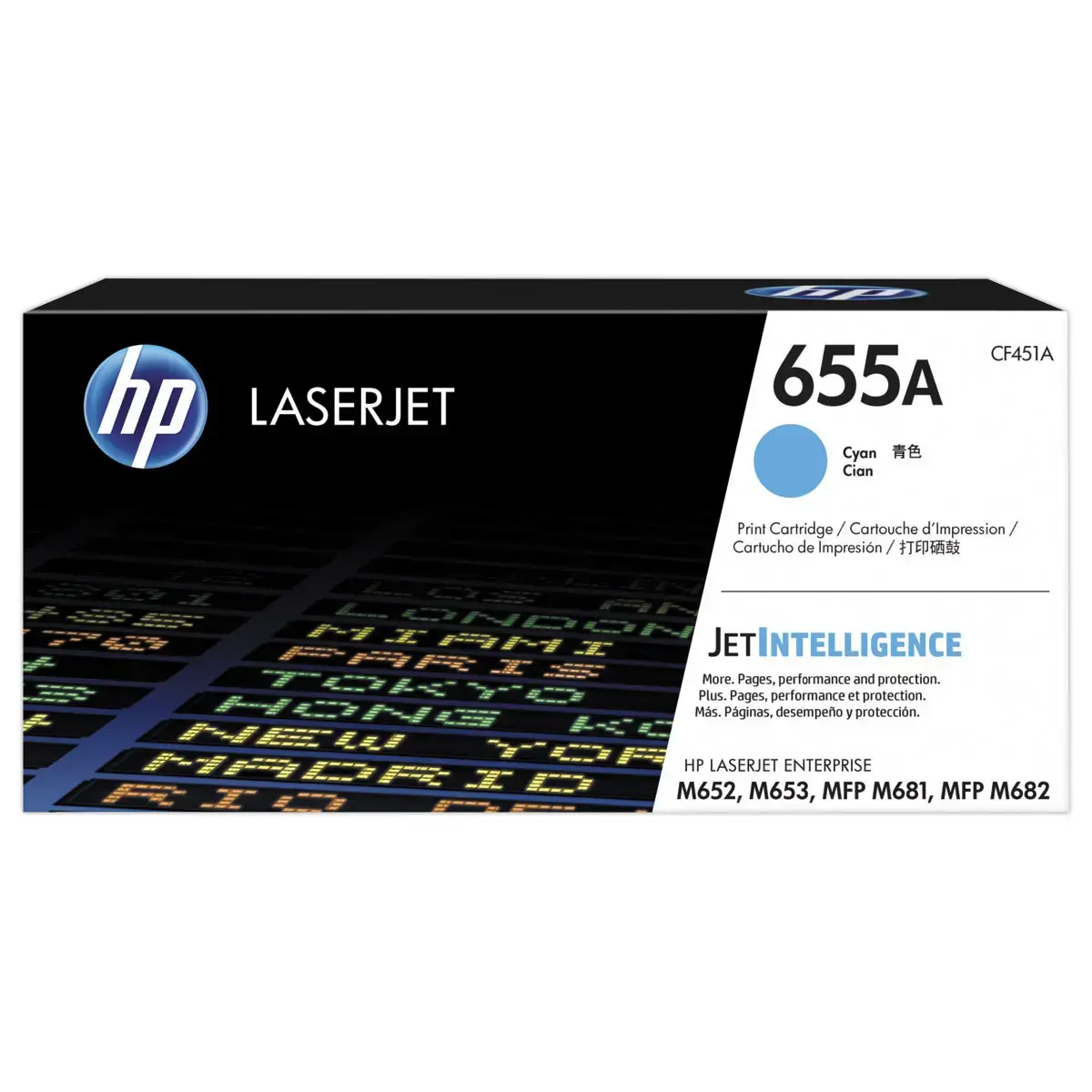 HP 655A CF451A toner cyan photo du produit