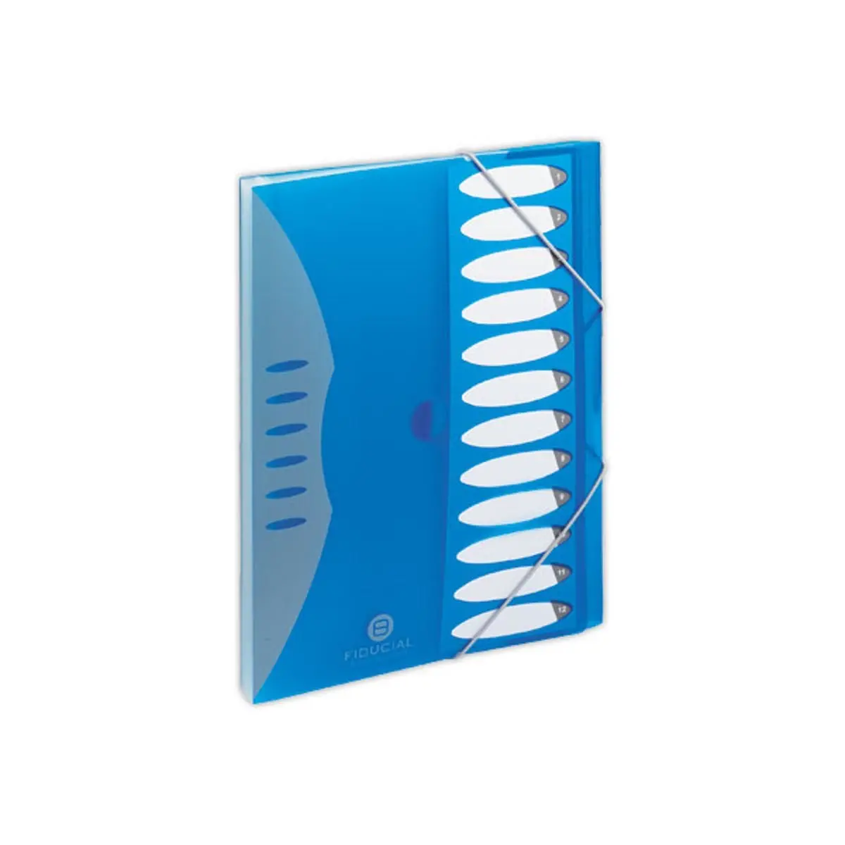 Trieur à soufflets  en polypropylène - 12 positions  - bleu - FIDUCIAL photo du produit