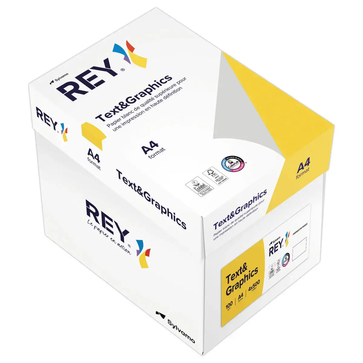 Ramette de 500 feuilles de papier blanc -  A4 - 100G - TEXT AND GRAPHICS photo du produit