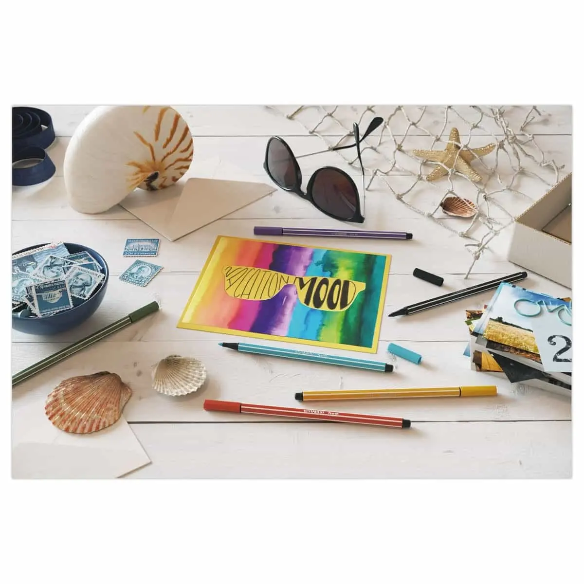 40 Feutres de coloriage Pen 68 - Pointe moyenne - Boîte métal - STABILO photo du produit