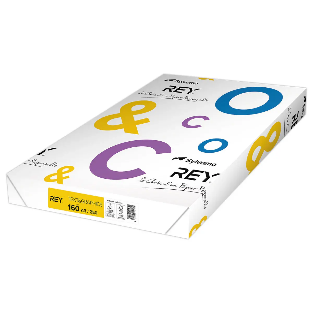 Ramette de 250 feuilles de papier blanc - A3 160G - TEXT AND GRAPHICS photo du produit