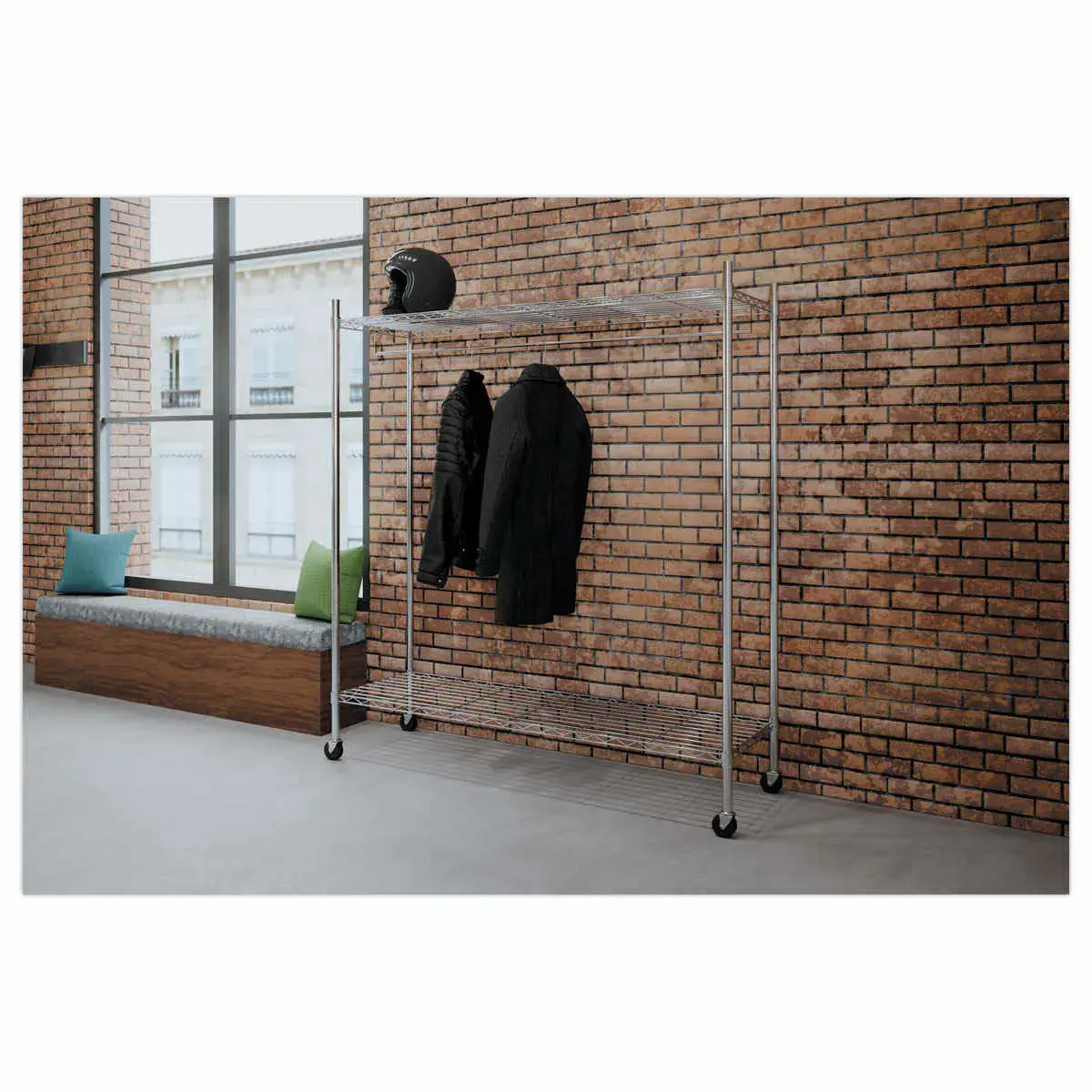 Vestiaire mobile - 26 cintres - ALBA photo du produit