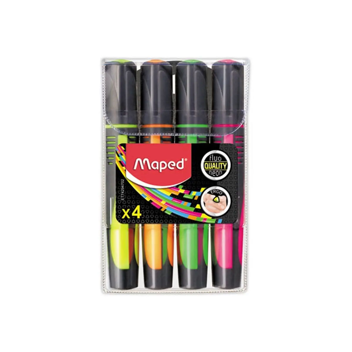 Etui de 4 Surligneurs encre liquide MAPED FLUOPEPS - coloris assortis photo du produit