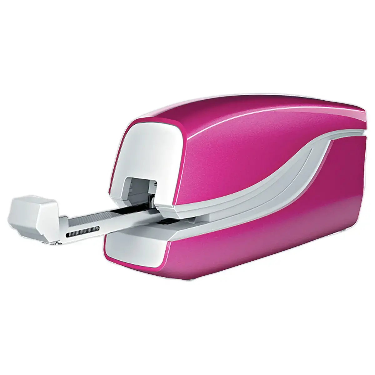 Agrafeuse &eacute;lectrique &agrave; piles - Rose - 10 feuilles - Leitz photo du produit