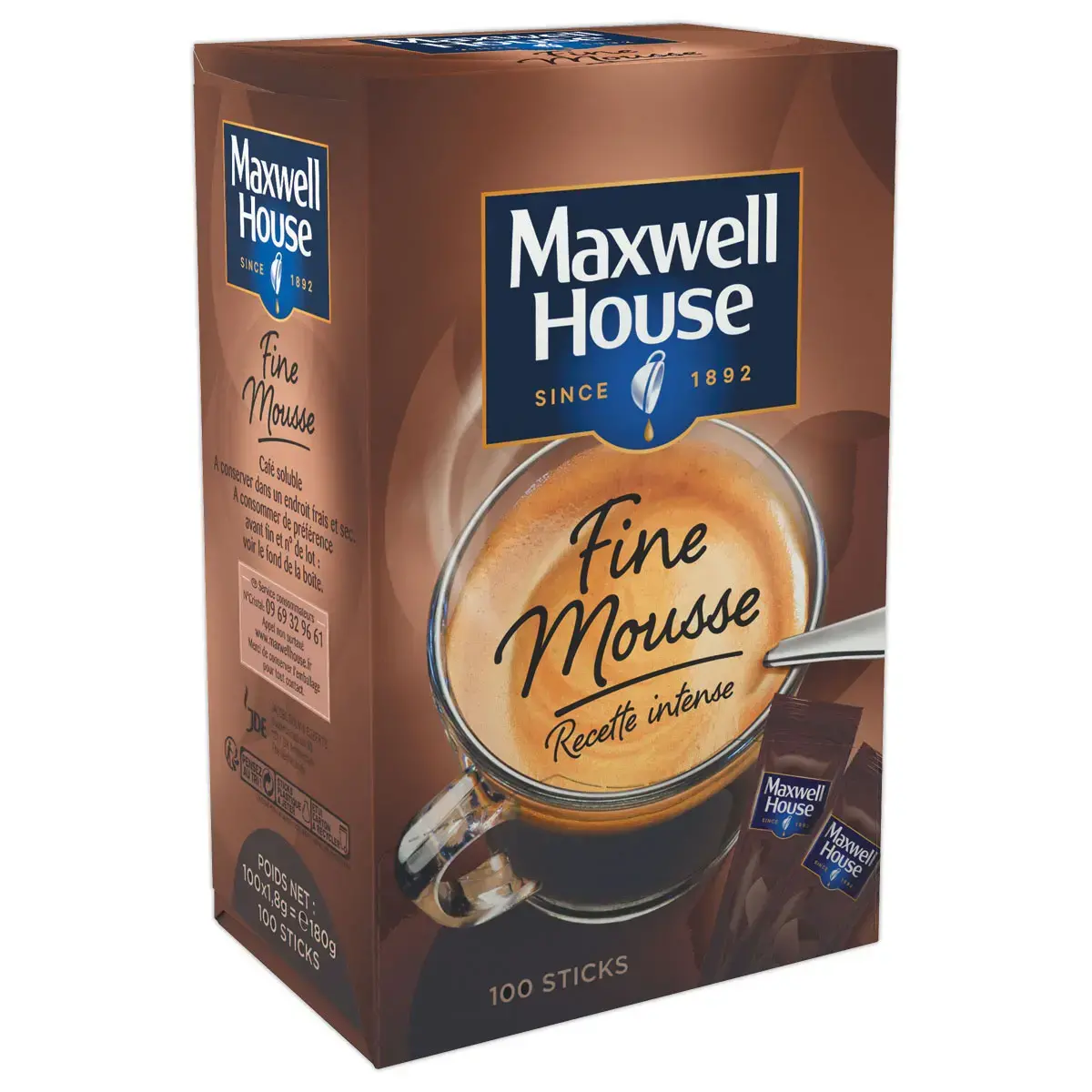 100 Sticks de café soluble Fine Mousse - Maxwell HOUSE photo du produit