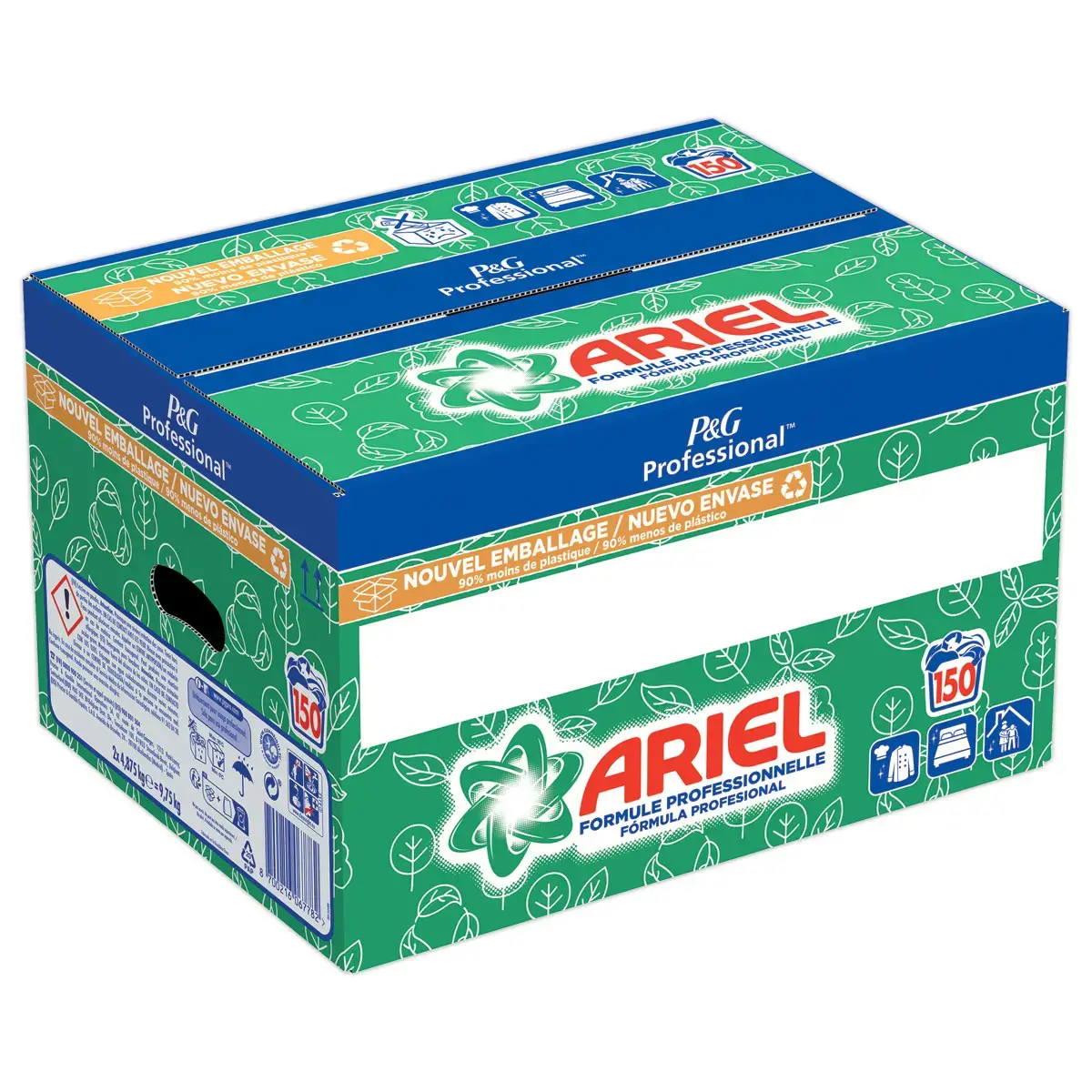 Seau de lessive en poudre professionnelle - 150 doses - ARIEL photo du produit