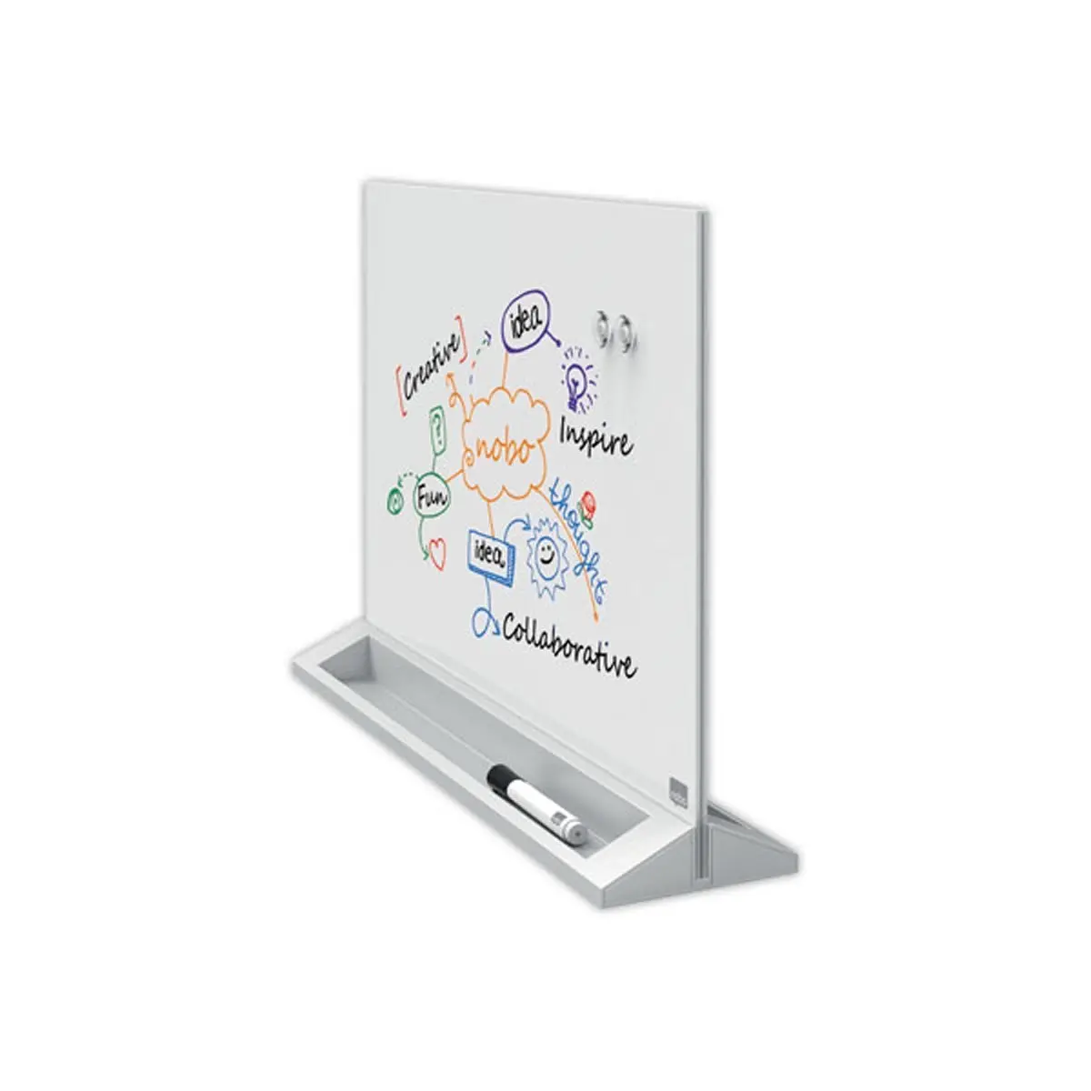 Séparateur de bureau en verre - 58 x 44 cm - Premium Plus - NOBO photo du produit