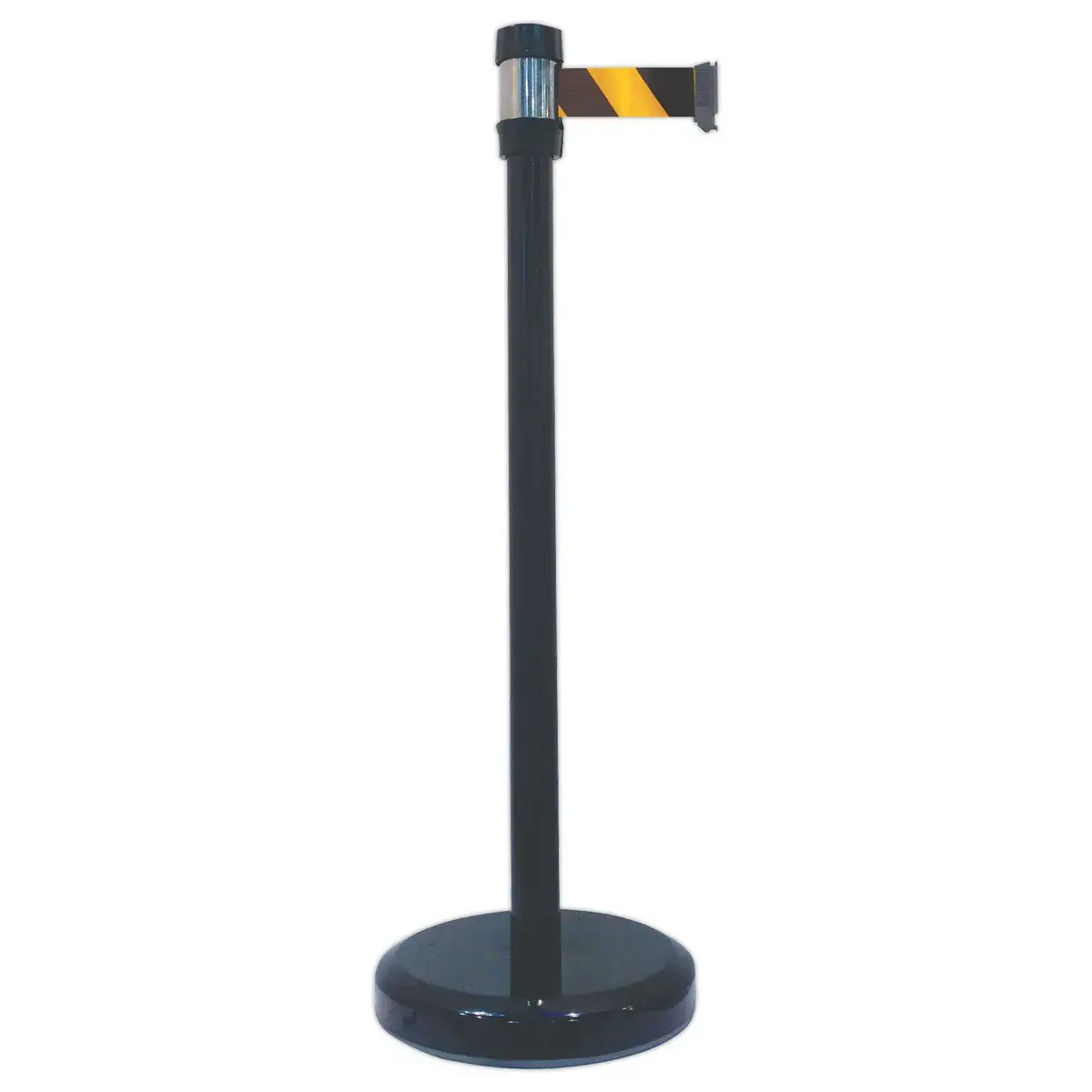 Poteau &agrave; sangle - Noir avec sangle jaune et noire - VISO photo du produit