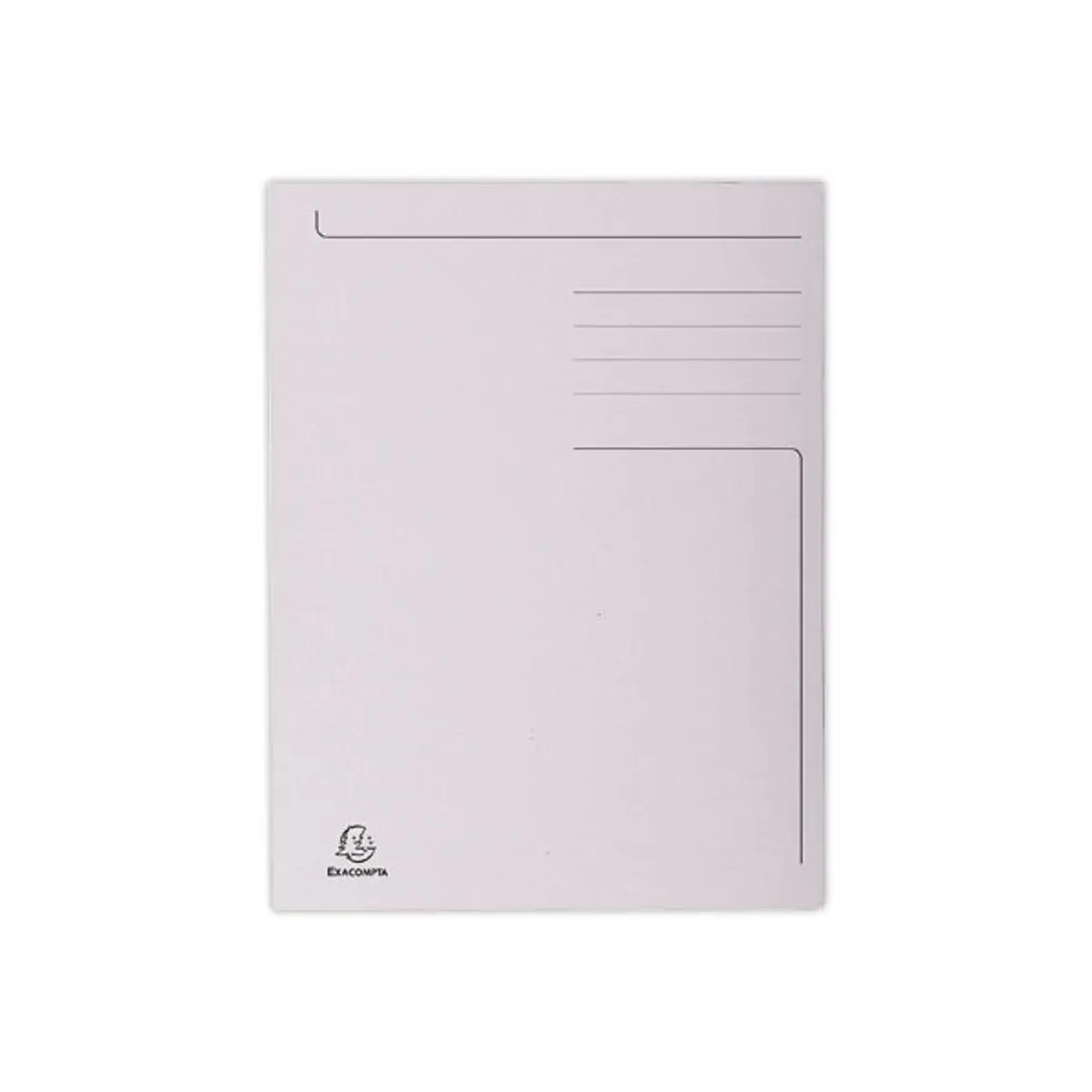 50 Chemises 3 rabats carton 280 g - Format A4 - gris - EXACOMPTA photo du produit
