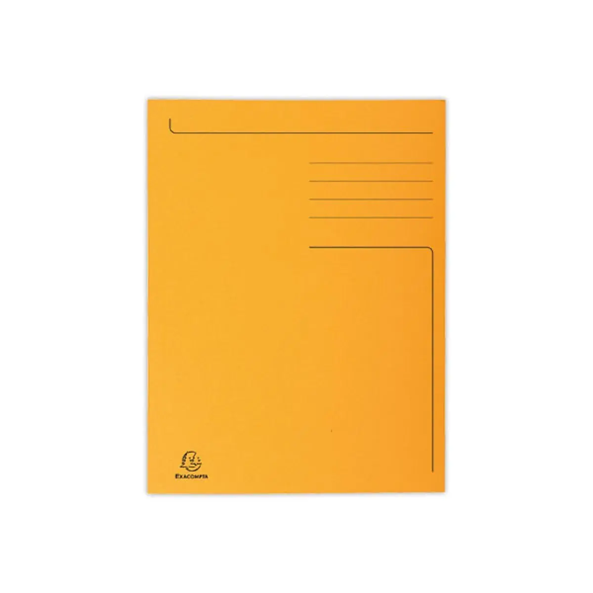 50 Chemises 3 rabats carton 280 g - Format A4 - orange - Exacompta photo du produit