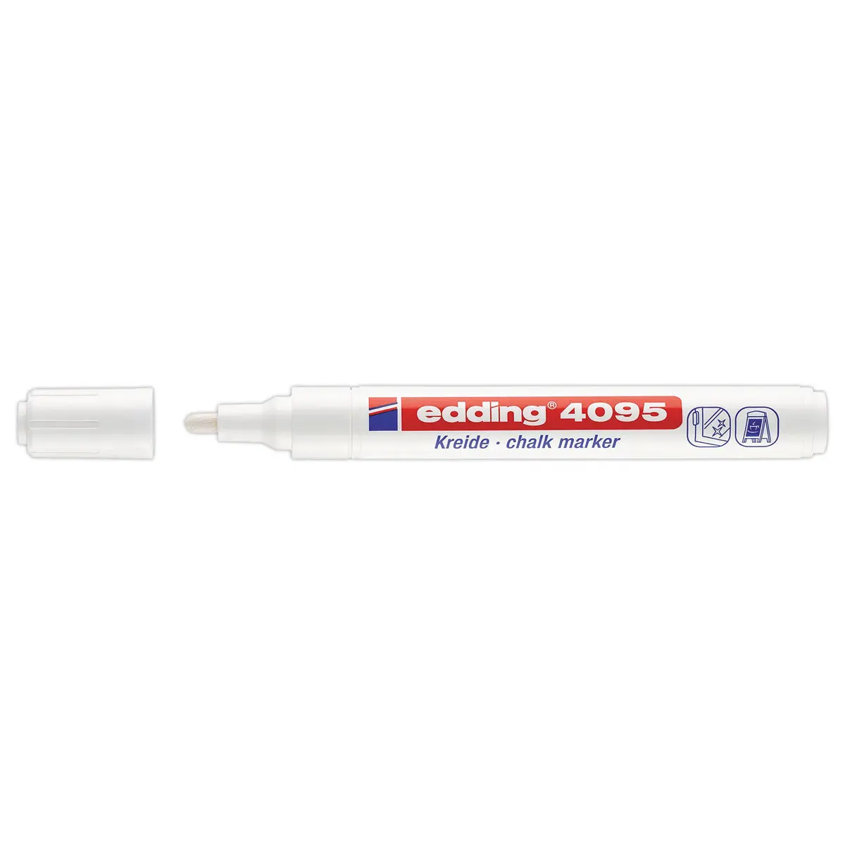 Marqueur sp&eacute;cial verre  E4095 - Craie liquide blanc - Edding photo du produit