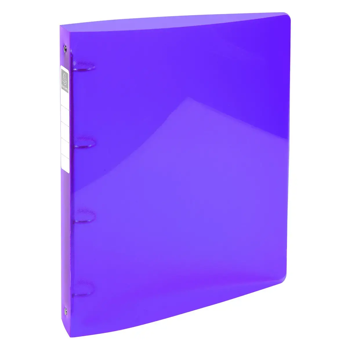 Classeur 4 anneaux polypropylène transparent glacé - Dos 4 cm - violet - Exacompta photo du produit