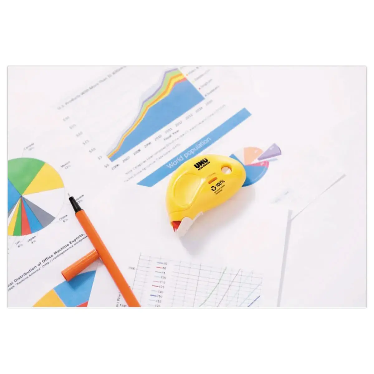 Roller de colle permanente - 9,5 m x 6,5 mm - UHU photo du produit