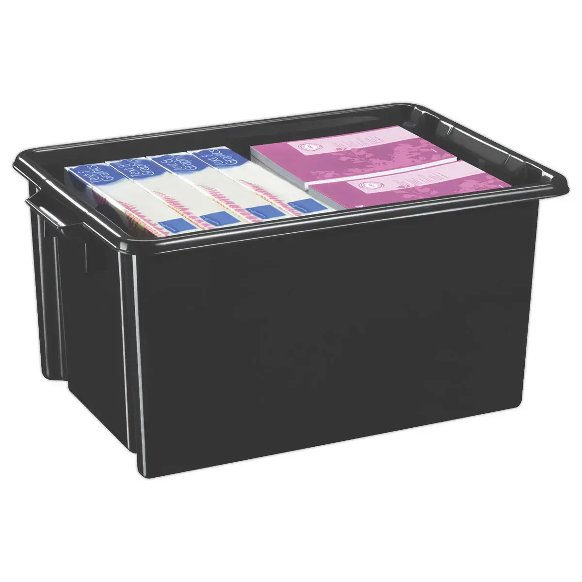 Bac de rangement - 48.5 L - Noir - STRATA photo du produit