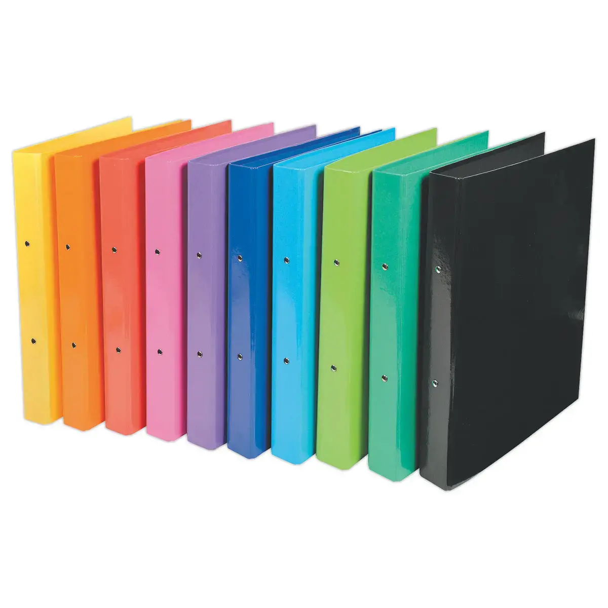 10 Classeurs 2 anneaux Iderama - Dos 4 cm- Assortis photo du produit