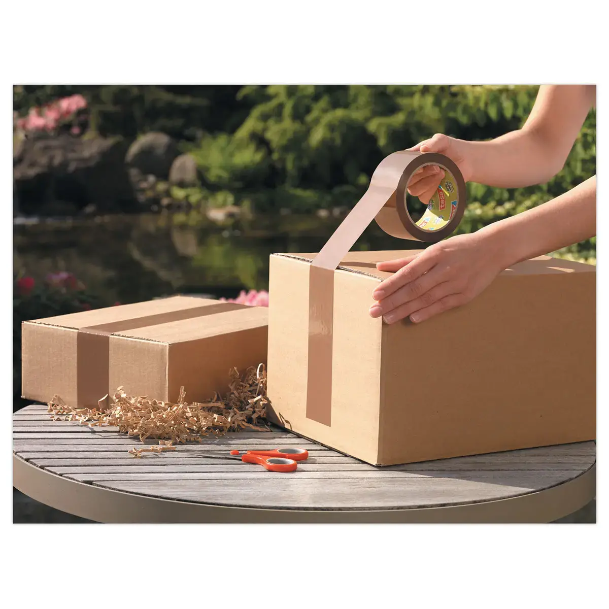 Rouleau d'adh&eacute;sif Havane ECO Strong - 66 m x 50 mm - TESA photo du produit