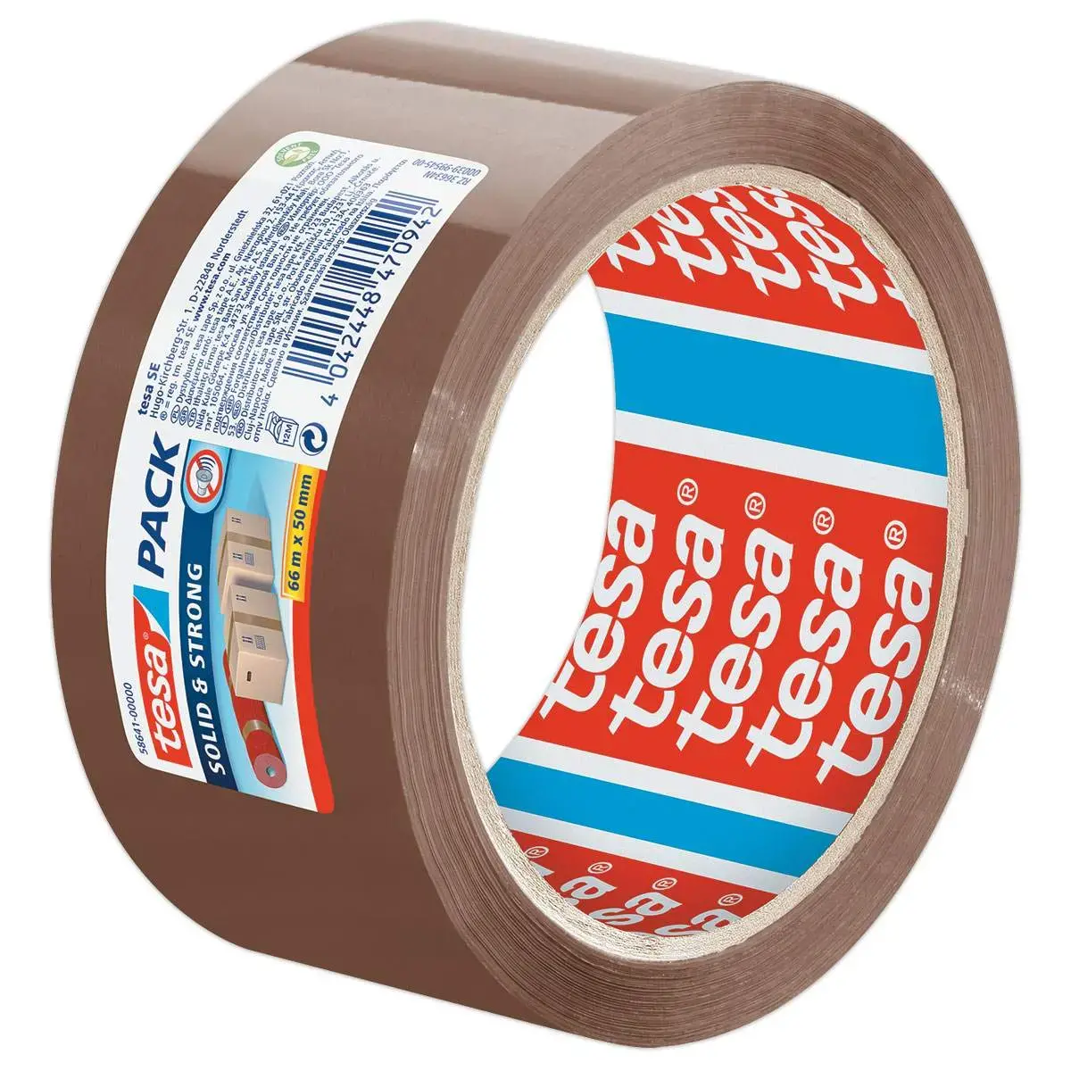 Rouleau d'adhésif PP havane Solidstrong - 66m x 50mm - Tesa photo du produit