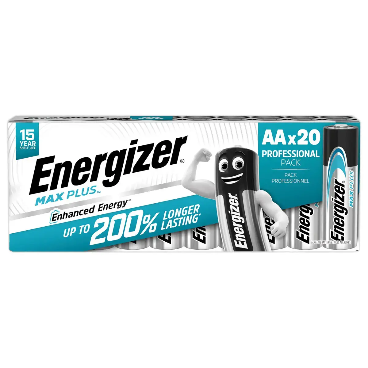 20 Piles alcalines LR6 (AA) Max Plus - ENERGIZER photo du produit