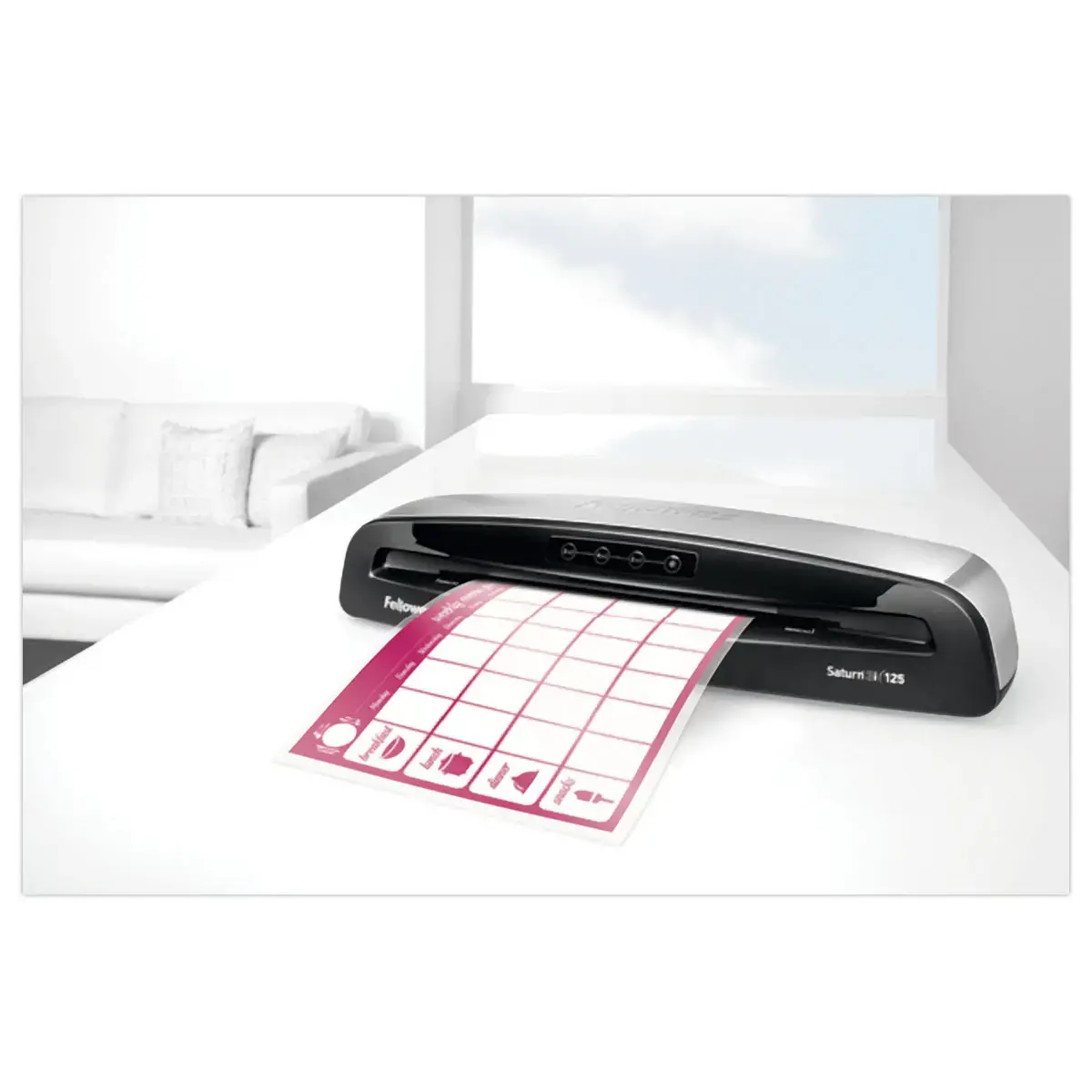 Plastifieuse Saturn 3i - A3 - 125 microns - Fellowes + 10 pochettes offertes photo du produit