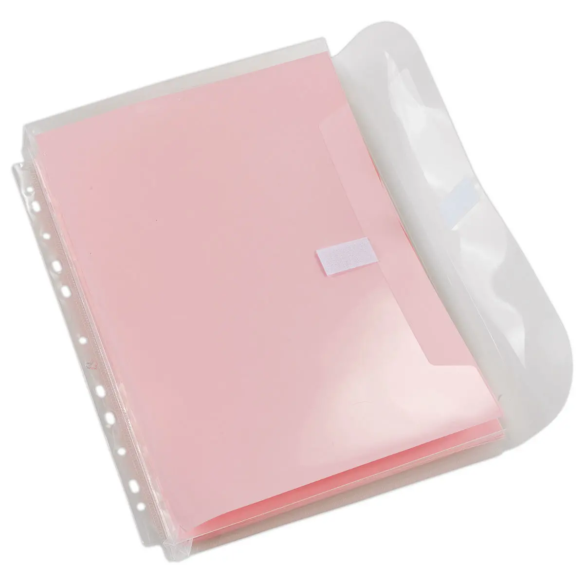 10 Pochettes perfor&eacute;es &agrave; soufflet avec rabat grand c&ocirc;t&eacute; - EXACOMPTA photo du produit