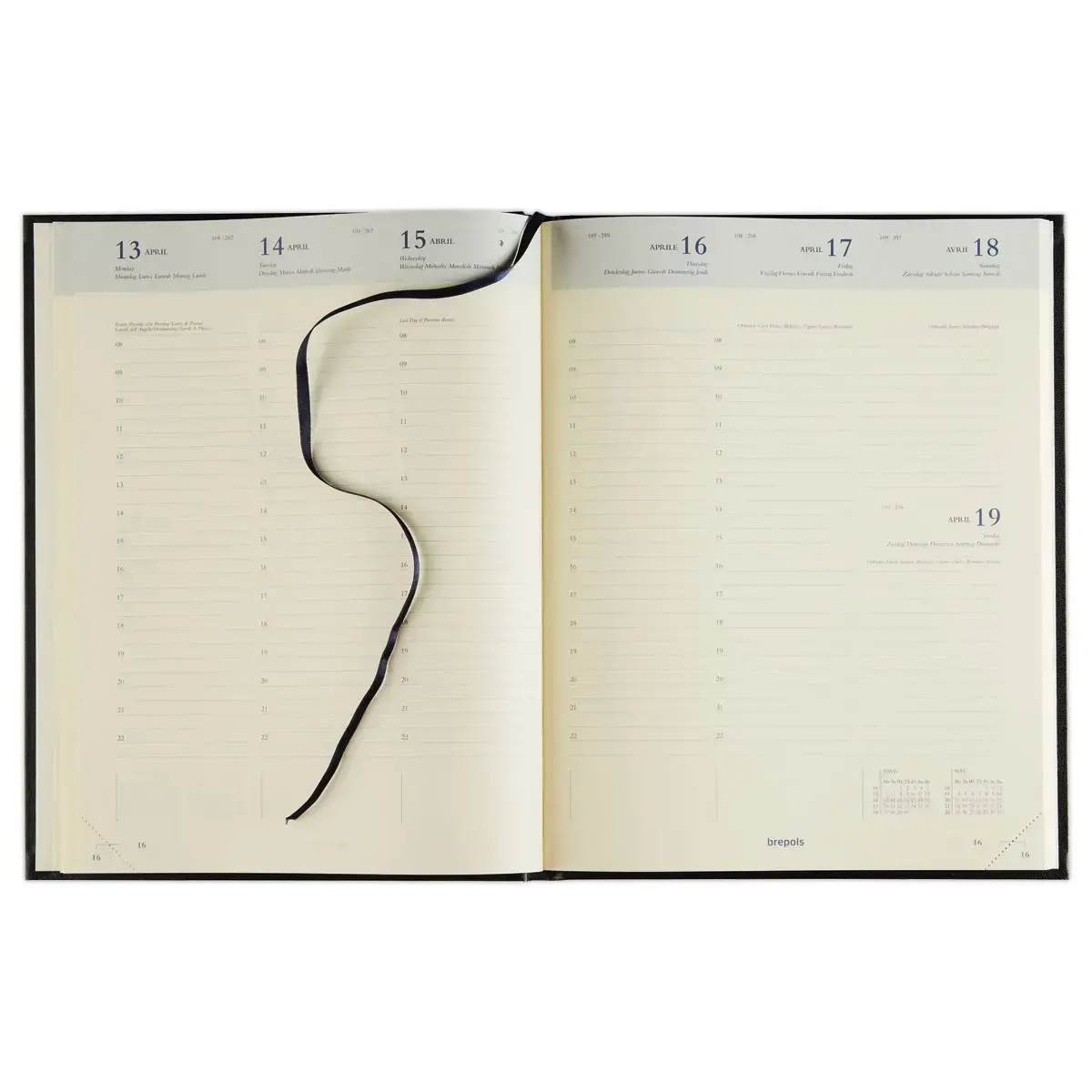 Agenda semainier  Concorde - 21x27cm - Noir - Janvier &agrave; d&eacute;cembre - BREPOLS photo du produit
